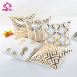 MIHE Merry Christmas Cushion Cover Gold Linen Cotton Soft Cute Throw Pillow Cover Decorative Sofa Pillow Case Pillowcase BZT18 - one46.com.au
