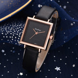 Top Brand Women Bracelet Square Watch Contracted Leather Crystal Wristwatches Women Dress Ladies Quartz Clock Dropshiping - one46.com.au