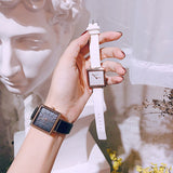 Top Brand Women Bracelet Square Watch Contracted Leather Crystal Wristwatches Women Dress Ladies Quartz Clock Dropshiping - one46.com.au
