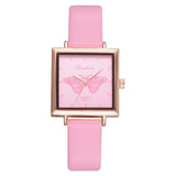 Top Brand Women Bracelet Square Watch Contracted Leather Crystal Wristwatches Women Dress Ladies Quartz Clock Dropshiping - one46.com.au