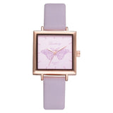 Top Brand Women Bracelet Square Watch Contracted Leather Crystal Wristwatches Women Dress Ladies Quartz Clock Dropshiping - one46.com.au