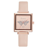 Top Brand Women Bracelet Square Watch Contracted Leather Crystal Wristwatches Women Dress Ladies Quartz Clock Dropshiping - one46.com.au