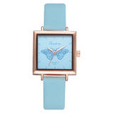 Top Brand Women Bracelet Square Watch Contracted Leather Crystal Wristwatches Women Dress Ladies Quartz Clock Dropshiping - one46.com.au