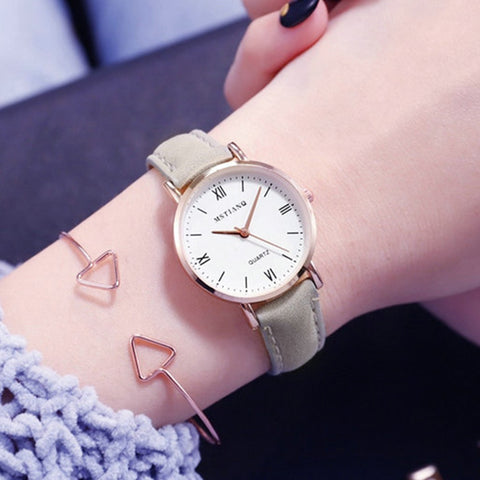 2019 Luxury Brand Women's Watch Simple Style Leather Band Quartz Watch Fashion Wristwatch Ladies Watches Clock For Women - one46.com.au