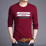 2019 Mercerized Cotton New Fashion Brand T Shirts Print Street Wear Tops Top Grade Korean Long Sleeve  T-Shirt For Men Clothes - one46.com.au