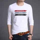 2019 Mercerized Cotton New Fashion Brand T Shirts Print Street Wear Tops Top Grade Korean Long Sleeve  T-Shirt For Men Clothes - one46.com.au