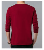 2019 New Fashion Brand Tshirt Men Mercerized Cotton Trends Streetwear Tops Korean Slim Fit Long Sleeve T-Shirt Mens Clothing - one46.com.au