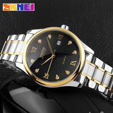 SKMEI Fashion Mens Watches Top Brand Luxury Business Watch Men Stainless Steel Strap Quartz Wristwatches Relogio Masculino 9101 - one46.com.au