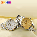 SKMEI Fashion Mens Watches Top Brand Luxury Business Watch Men Stainless Steel Strap Quartz Wristwatches Relogio Masculino 9101 - one46.com.au