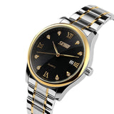 SKMEI Fashion Mens Watches Top Brand Luxury Business Watch Men Stainless Steel Strap Quartz Wristwatches Relogio Masculino 9101 - one46.com.au