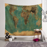 World Map Pattern Wall Tapestry  Wall Hanging Blanket Farmhouse DecorHome Decorations Machine A Imprimer Sur Tissu Shabby Chic - one46.com.au