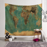 World Map Pattern Wall Tapestry  Wall Hanging Blanket Farmhouse DecorHome Decorations Machine A Imprimer Sur Tissu Shabby Chic - one46.com.au