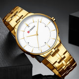 Newest Quartz Watches Luxury Brand CURREN Relogio Masculino Gold Watch for Men Simple Business Wristwatch Mens Clock 2019 - one46.com.au