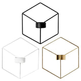 3D Geometric Candlestick Metal Wall Candle Holder Sconce Matching Small Tealight Home Ornaments Wedding Christmas Decoration - one46.com.au