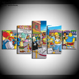 Living Room Wall Art Frameworks 5 Pieces Simpsons Modular Anime Posters Pictures Modern Home Decor HD Printed Canvas Painting - one46.com.au