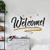 Creative Welcome Wall Sticker Shop Home Glass Door Window Wall Stickers Wall Decals Kids Room Wall Door Decoration 56 X 38cm - one46.com.au