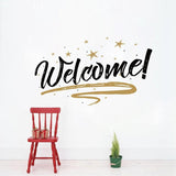 Creative Welcome Wall Sticker Shop Home Glass Door Window Wall Stickers Wall Decals Kids Room Wall Door Decoration 56 X 38cm - one46.com.au