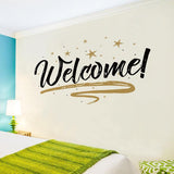 Creative Welcome Wall Sticker Shop Home Glass Door Window Wall Stickers Wall Decals Kids Room Wall Door Decoration 56 X 38cm - one46.com.au