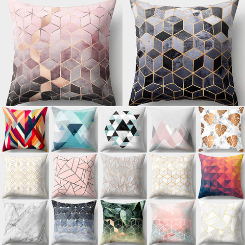 Decorative Cushions Cover Pillow Case Geometric Printed Polyester Throw Pillow Decor for Home Decoration Sofa Pillowcase 40507 - one46.com.au