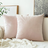Decorative Velvet Throw Pillow Cover Soft Comfortable Pillow Cover Soild Square Cushion Case for Sofa Bedroom Car - one46.com.au