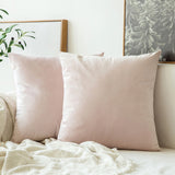 Decorative Velvet Throw Pillow Cover Soft Comfortable Pillow Cover Soild Square Cushion Case for Sofa Bedroom Car - one46.com.au