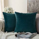 Decorative Velvet Throw Pillow Cover Soft Comfortable Pillow Cover Soild Square Cushion Case for Sofa Bedroom Car - one46.com.au