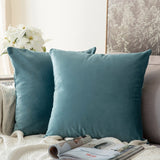 Decorative Velvet Throw Pillow Cover Soft Comfortable Pillow Cover Soild Square Cushion Case for Sofa Bedroom Car - one46.com.au