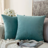 Decorative Velvet Throw Pillow Cover Soft Comfortable Pillow Cover Soild Square Cushion Case for Sofa Bedroom Car - one46.com.au