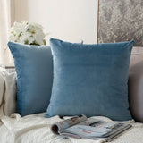 Decorative Velvet Throw Pillow Cover Soft Comfortable Pillow Cover Soild Square Cushion Case for Sofa Bedroom Car - one46.com.au