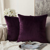 Decorative Velvet Throw Pillow Cover Soft Comfortable Pillow Cover Soild Square Cushion Case for Sofa Bedroom Car - one46.com.au