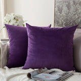 Decorative Velvet Throw Pillow Cover Soft Comfortable Pillow Cover Soild Square Cushion Case for Sofa Bedroom Car - one46.com.au