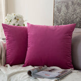 Decorative Velvet Throw Pillow Cover Soft Comfortable Pillow Cover Soild Square Cushion Case for Sofa Bedroom Car - one46.com.au