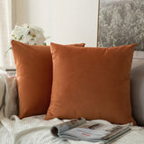 Decorative Velvet Throw Pillow Cover Soft Comfortable Pillow Cover Soild Square Cushion Case for Sofa Bedroom Car - one46.com.au