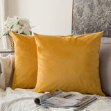 Decorative Velvet Throw Pillow Cover Soft Comfortable Pillow Cover Soild Square Cushion Case for Sofa Bedroom Car - one46.com.au