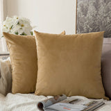 Decorative Velvet Throw Pillow Cover Soft Comfortable Pillow Cover Soild Square Cushion Case for Sofa Bedroom Car - one46.com.au