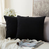 Decorative Velvet Throw Pillow Cover Soft Comfortable Pillow Cover Soild Square Cushion Case for Sofa Bedroom Car - one46.com.au