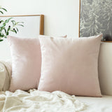 Decorative Velvet Throw Pillow Cover Soft Comfortable Pillow Cover Soild Square Cushion Case for Sofa Bedroom Car - one46.com.au