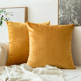 Decorative Velvet Throw Pillow Cover Soft Comfortable Pillow Cover Soild Square Cushion Case for Sofa Bedroom Car - one46.com.au