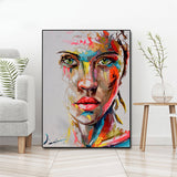 Abstract Knife Portrait Oil Painting Modern Big Size Canvas Wall Art Printed Canvas Posters Prints Dropshipping no Frame - one46.com.au