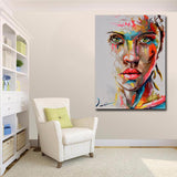 Abstract Knife Portrait Oil Painting Modern Big Size Canvas Wall Art Printed Canvas Posters Prints Dropshipping no Frame - one46.com.au