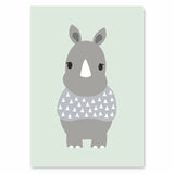 Woodland Animal Lion Giraffe Posters Nursery Prints Wall Art Canvas Painting Nordic Picture for Kids Room Home Decoration - one46.com.au