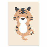 Woodland Animal Lion Giraffe Posters Nursery Prints Wall Art Canvas Painting Nordic Picture for Kids Room Home Decoration - one46.com.au
