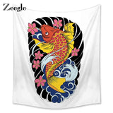 Japanese Style Tapestry Koi Printed Wall Art Tapestry Home Decorative Tapete Bedroom Door Curtain Blankets Table Cloth Yoga Mat - one46.com.au