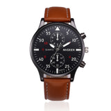 Fashion Sport Watch Men Watch Top Brand Leather Band Men's Watch Clock Quartz Men's Wrist Watches Reloj Hombre erkek kol saati - one46.com.au