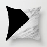 ZENGIA Geometric Cushion Cover Black and White Polyester Throw Pillow Case Striped Dotted Grid Triangular Geometric Art Cushion - one46.com.au