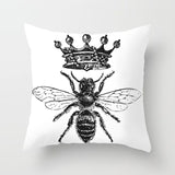 ZENGIA Geometric Cushion Cover Black and White Polyester Throw Pillow Case Striped Dotted Grid Triangular Geometric Art Cushion - one46.com.au