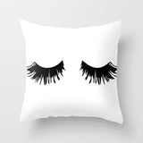 ZENGIA Geometric Cushion Cover Black and White Polyester Throw Pillow Case Striped Dotted Grid Triangular Geometric Art Cushion - one46.com.au
