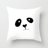 ZENGIA Geometric Cushion Cover Black and White Polyester Throw Pillow Case Striped Dotted Grid Triangular Geometric Art Cushion - one46.com.au