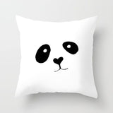 ZENGIA Geometric Cushion Cover Black and White Polyester Throw Pillow Case Striped Dotted Grid Triangular Geometric Art Cushion - one46.com.au