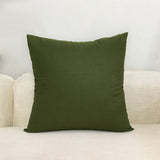 Red Color Cushion Cover Cotton Throw Pillow Case Solid Color Cushions Cover Office Home Decorative XF454-2 - one46.com.au